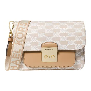 MICHAEL KORS Sloan Artificial Leather Envelope Bag Shoulder Bag Crossbody Bag Medium Size Women's Camel/Oak Fruit Brown