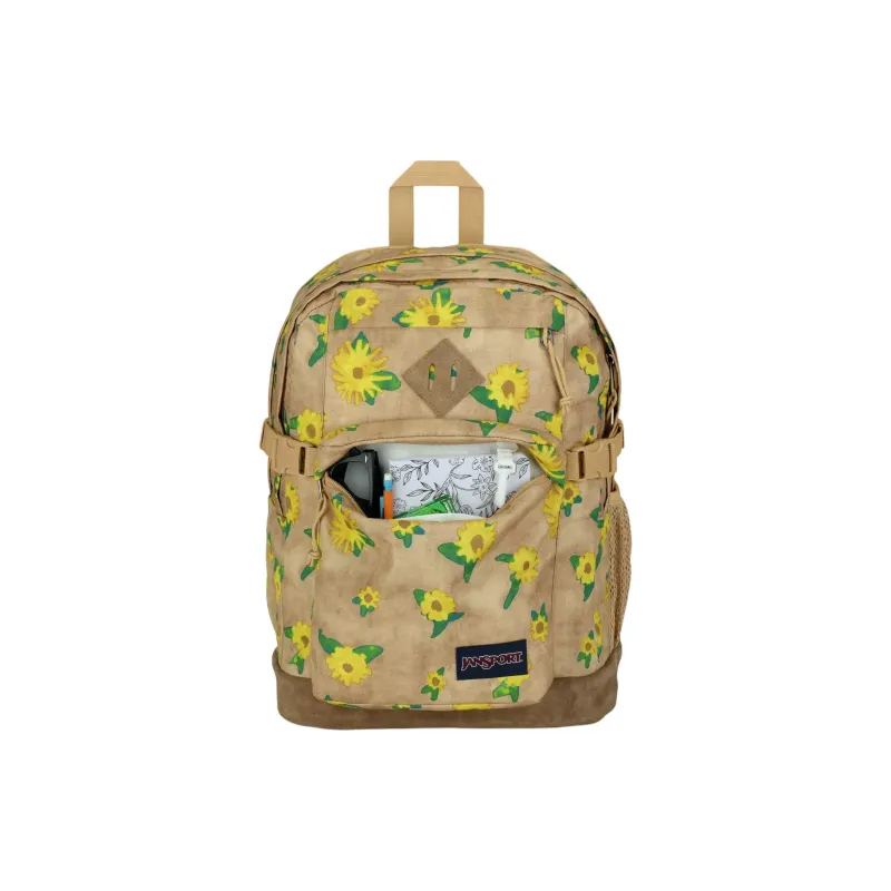 JanSport Recycled Polyester Backpack Unisex Wax-Dyed Sunflower Yellow-3