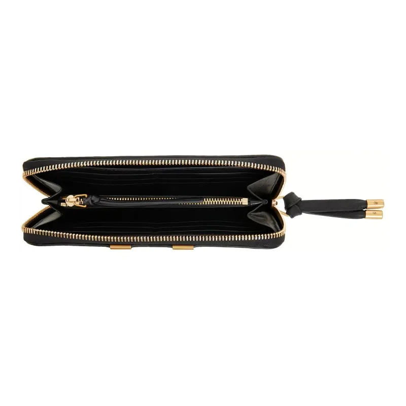 Chloe Marcie Cow Leather Clutches Wallets Women's Black-2