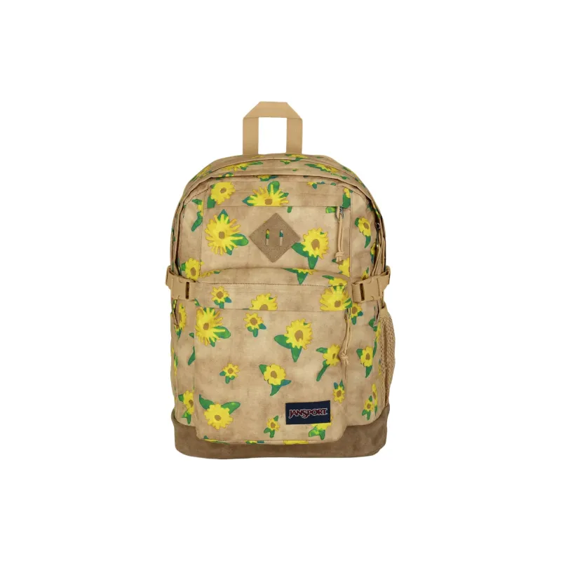 JanSport Recycled Polyester Backpack Unisex Wax-Dyed Sunflower Yellow-0