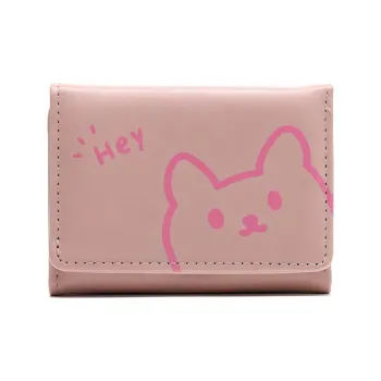 Worm's Home PU Card Holder Regular Women's Pink/White/Purple/Green/Blue/Black