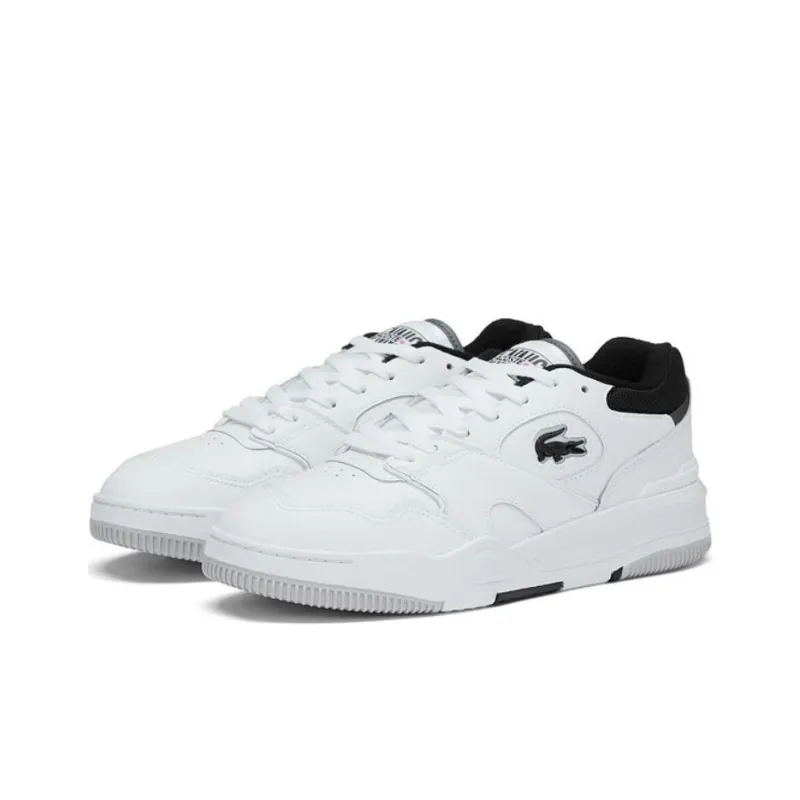 LACOSTE Low-Top Skateboard Shoes Men's White-2