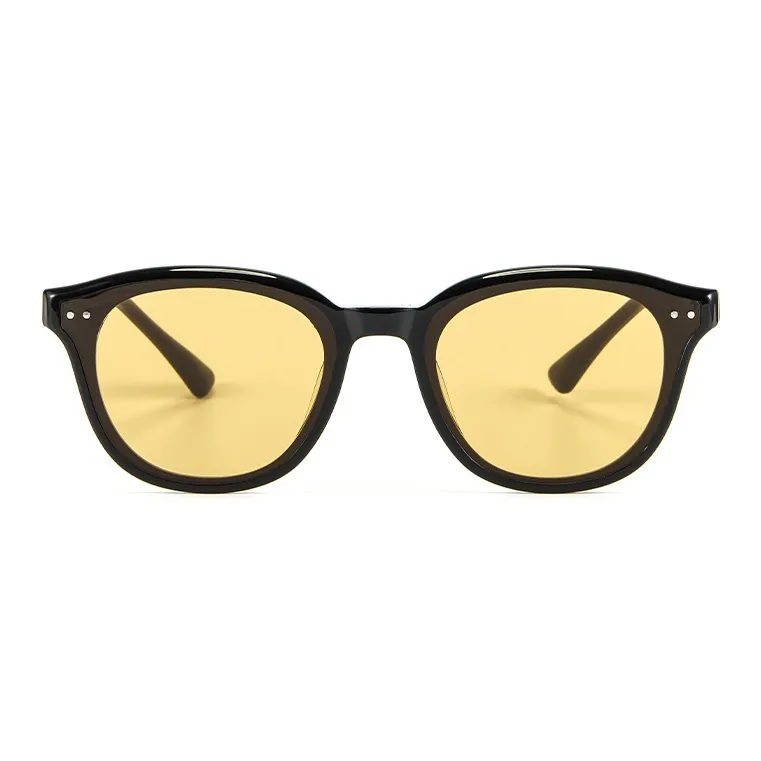 PLASTIC BRAIN Plate Frame Round Sunglasses Unisex-4