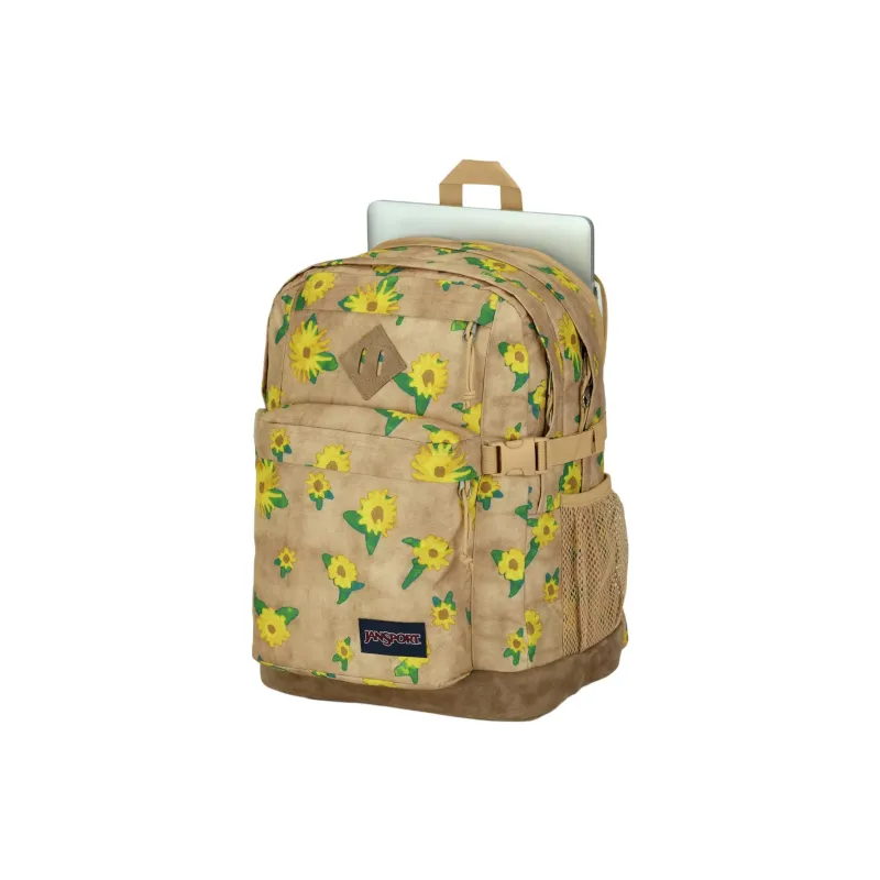 JanSport Recycled Polyester Backpack Unisex Wax-Dyed Sunflower Yellow-5