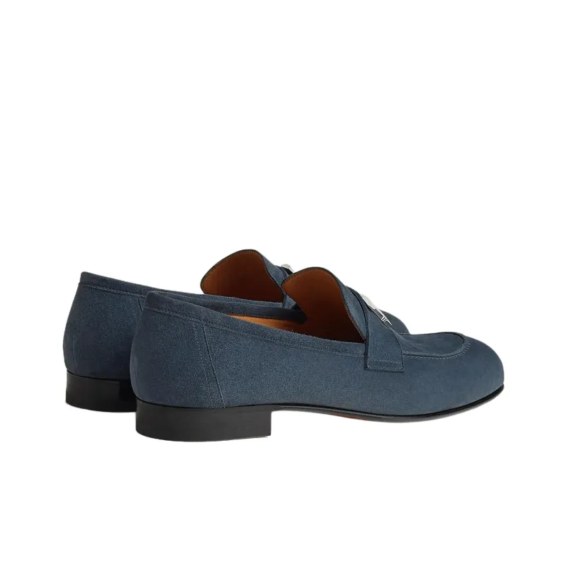 HERMES Paris Loafers Men's Sky Blue-3