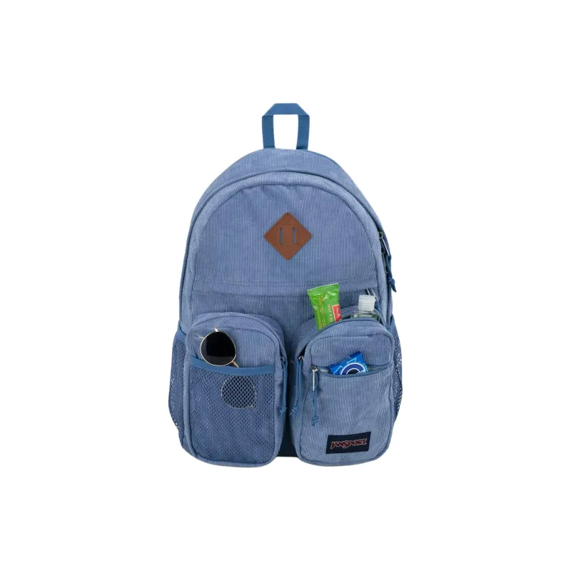 JanSport Polyester Backpack Unisex Element Blue Corduroy-2