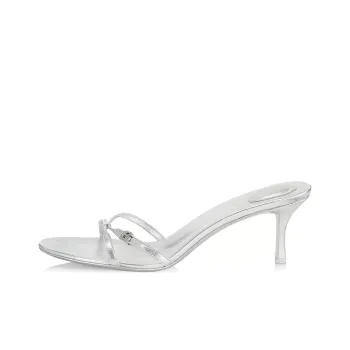 Alexander Wang Dahlia Slide Slippers 6.5cm Women's Silver