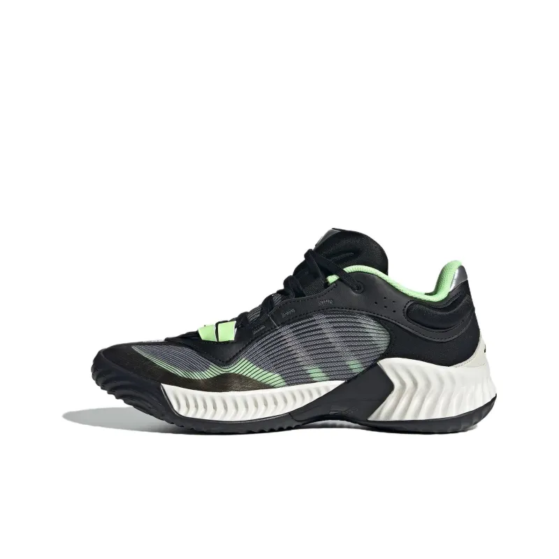 Adidas Cushioning Wear Resistant Low Top Basketball Shoes Unisex Black-0