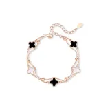Four-Leaf Clover Bracelet[Black]