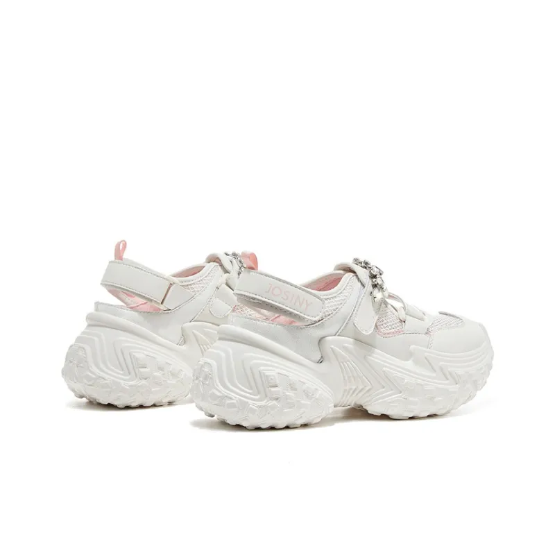 JOSINY Anti Slip Wear Resistant Low Top Chunky Sneakers Women's-3