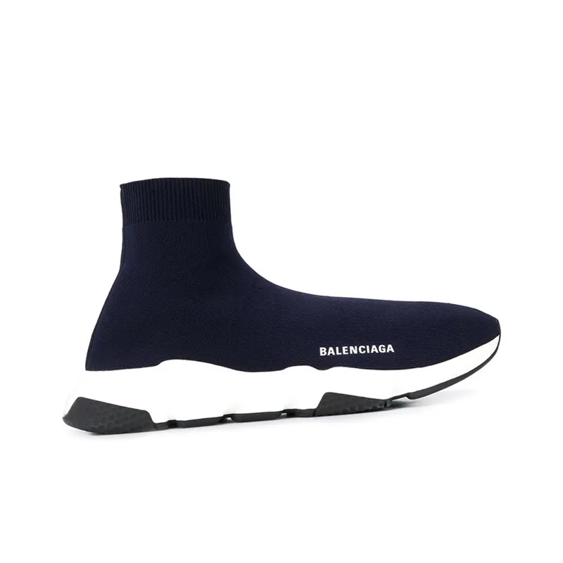 Balenciaga Speed Trainer Navy White Sole-1