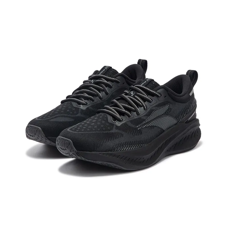 361° Slip Resistant Breathable Low Top Running Shoes Men's Black Gray-2