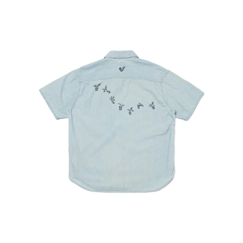 HUMAN MADE SS24 Shirt Unisex Indigo-1