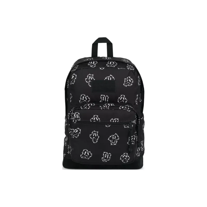 JanSport Suede Backpack Unisex Black & White-0