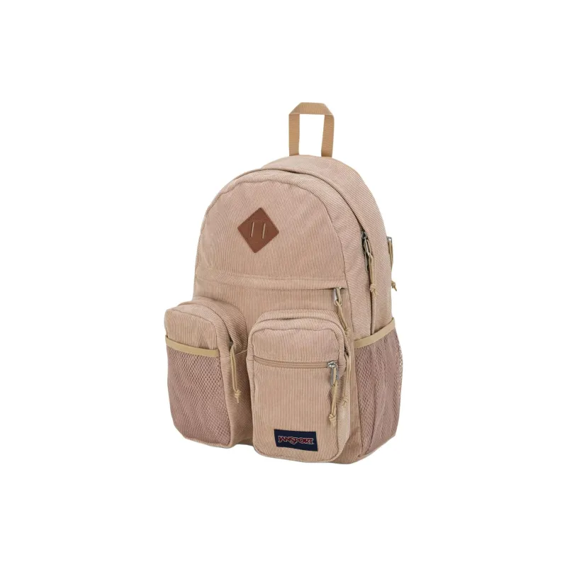 JanSport Polyester Backpack Unisex Lime Gray Corduroy-1