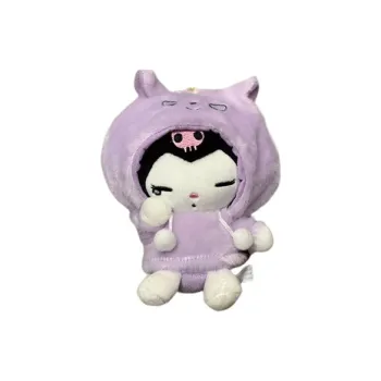 Sanrio Kuromi Baku Head Cover, Tears Flowing Style Dolls Plush Pendant Crying Tears Style High