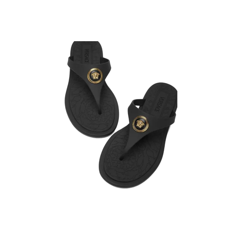VERSACE Flip Flops Women's Black-4