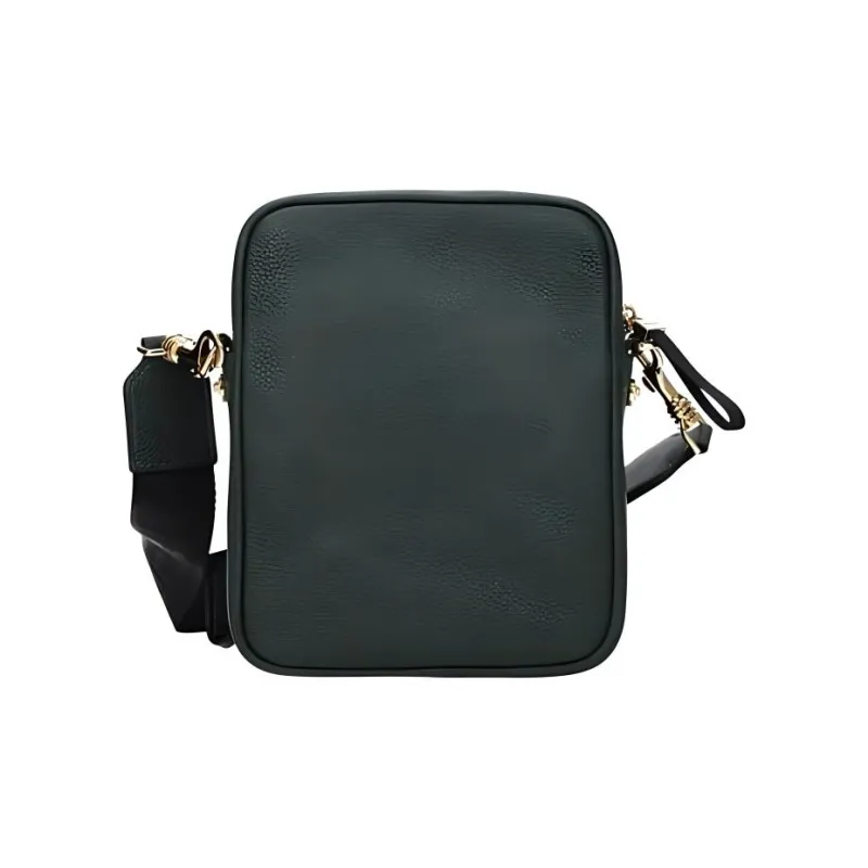 VERSACE Leather Shoulder Bag Crossbody Bag Men's Green-3