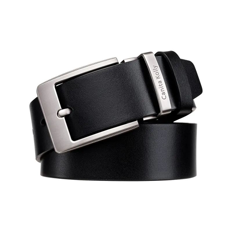 Canita Kolly Casual Denim Style Soft Comfortable Top Grain Cow Leather Belts Men's Width  3.5cm-1