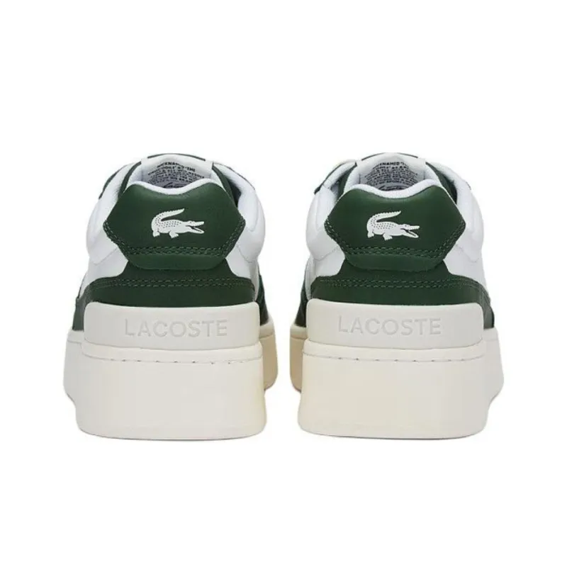 LACOSTE Low Top Skateboard Shoes Men's White Green-3