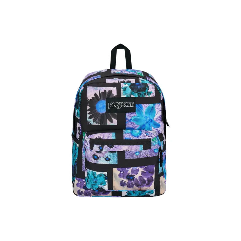 JanSport Recycled Polyester Backpack Medium Size Unisex Blue & Purple-0