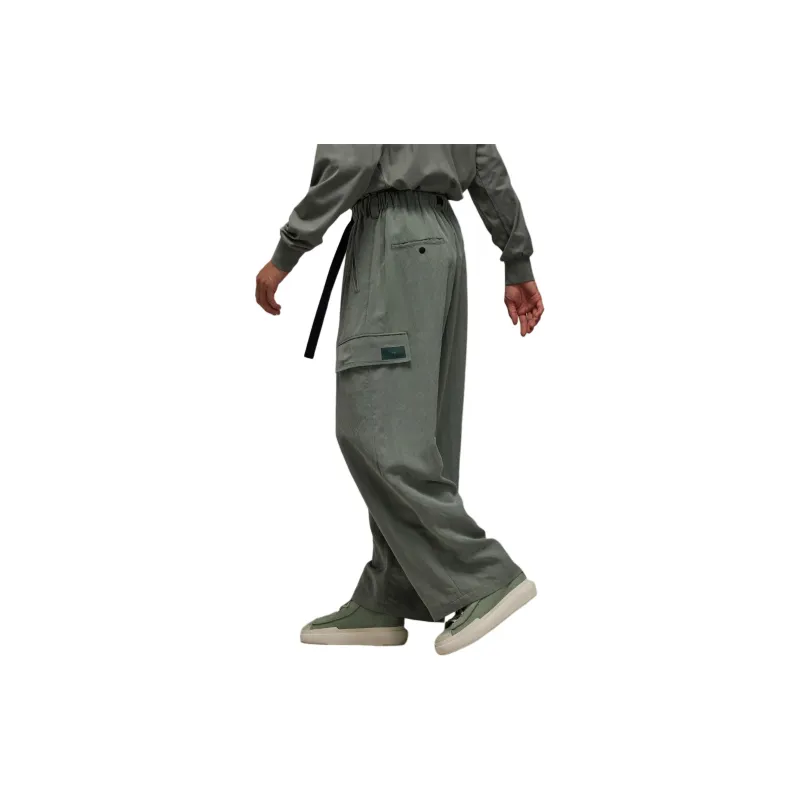 Adidas WIDE CARGO PANTS Cargo Pants Unisex Gray Stone Green-2