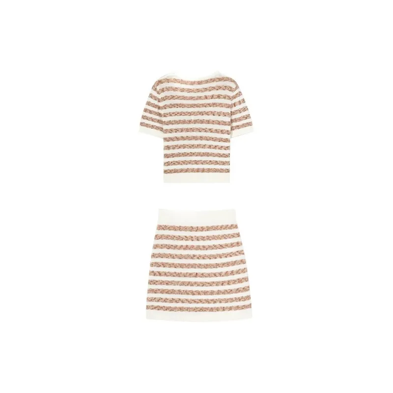 HDFULERN Skirt Set Women's Ecru-1