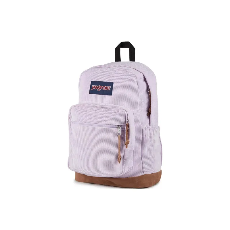JanSport Suede Backpack Unisex Light Purple Corduroy-1