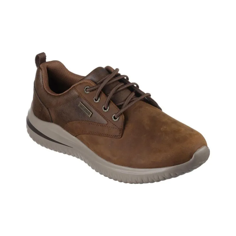 Skechers Delson 3.0 Cushioning, Slip Resistant, Abrasion Resistant, Waterproof Low Top Casual Shoes Men's Brown-2