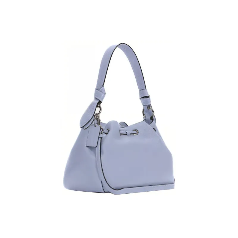 COACH Everly Leather Shoulder Bag Crossbody Bag Handbags Large Size Women's Haze Blue Solid Color Morandi Green-1