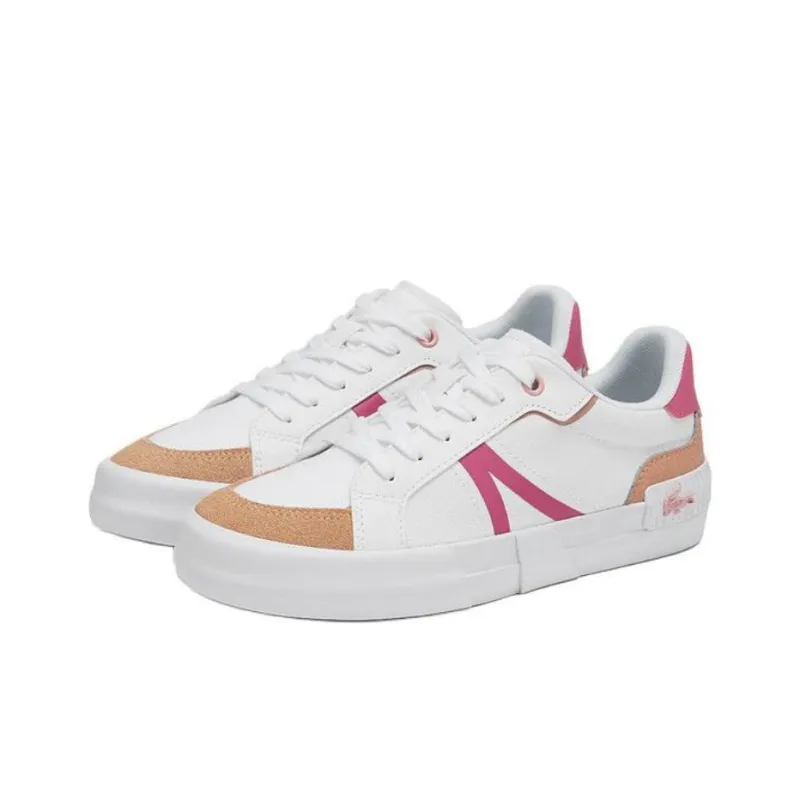 LACOSTE L004 Low Top Skateboard Shoes Women's Pink-2