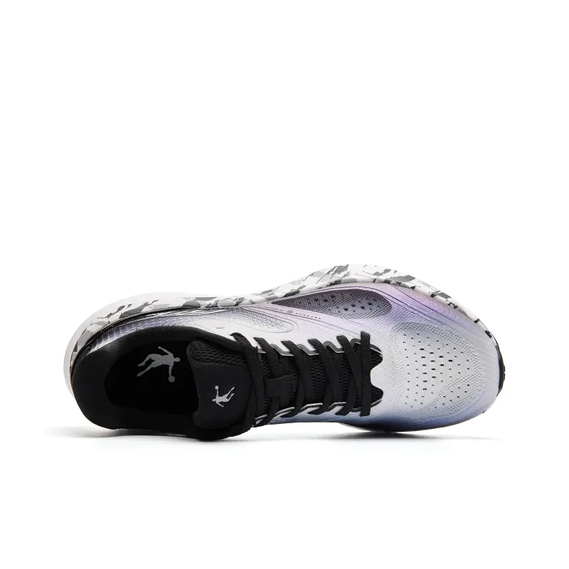 QIAODAN BOOM PRO Cushioning Anti Slip And Wear Resistant Low Top Running Shoes Men's Jordan White Black-3