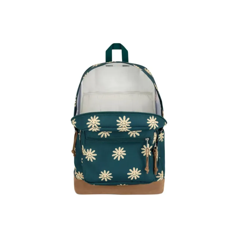 JanSport Cordura Fabric Bonded Suede Backpack Unisex Deep Pine-3