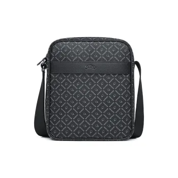 GOLDLION PVC Shoulder Bag Crossbody Bag Small Size Men's Black