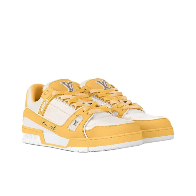 LOUIS VUITTON Trainer Skateboard Shoes Men's Yellow-3
