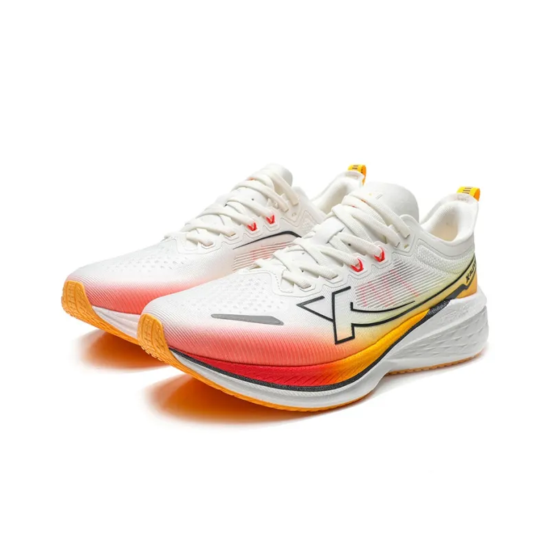 XTEP Five point Speed 2.0 Cushioned Slip Resistant Low Top Casual Running Shoes Men's White Red-2