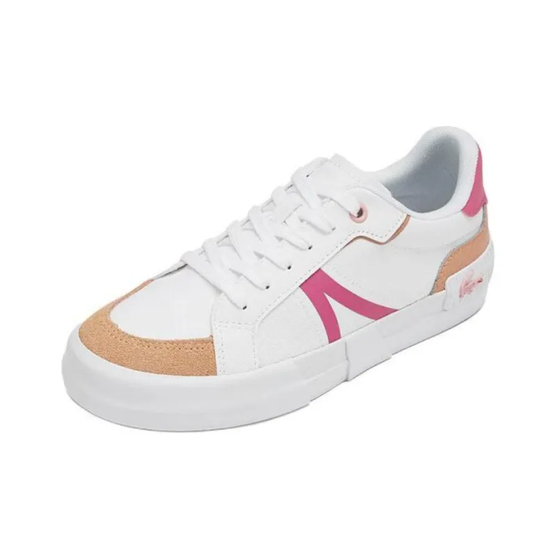 LACOSTE L004 Low Top Skateboard Shoes Women's Pink-1