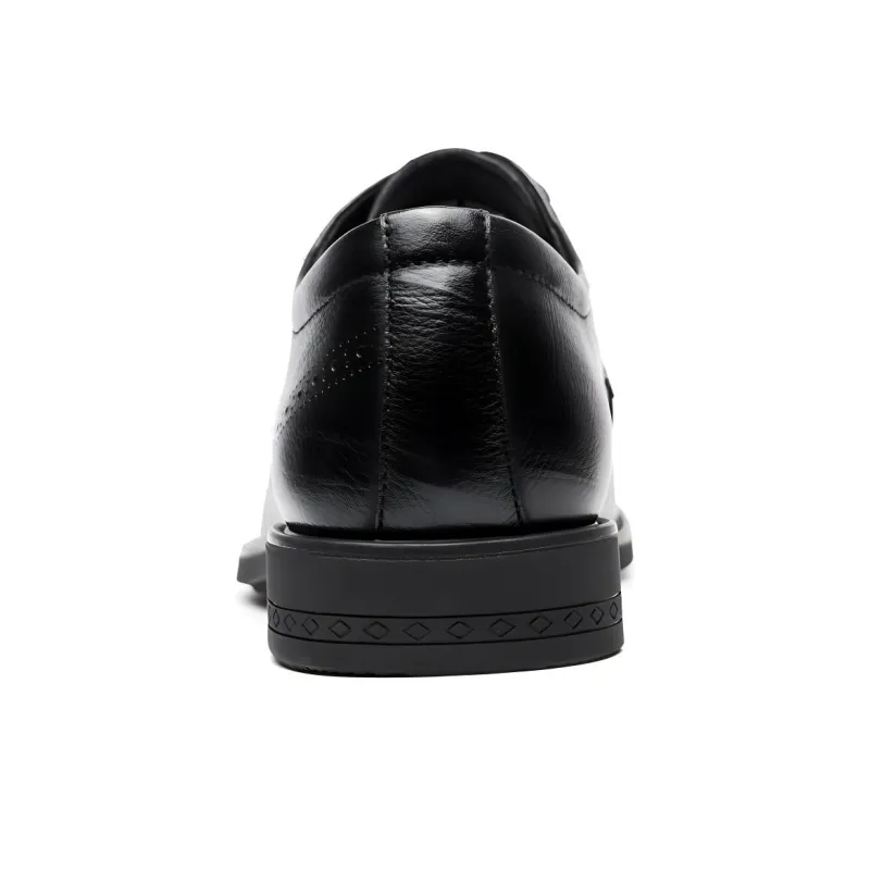 AOKANG Dress Shoes Men Low Top Black, Dark Brown-2