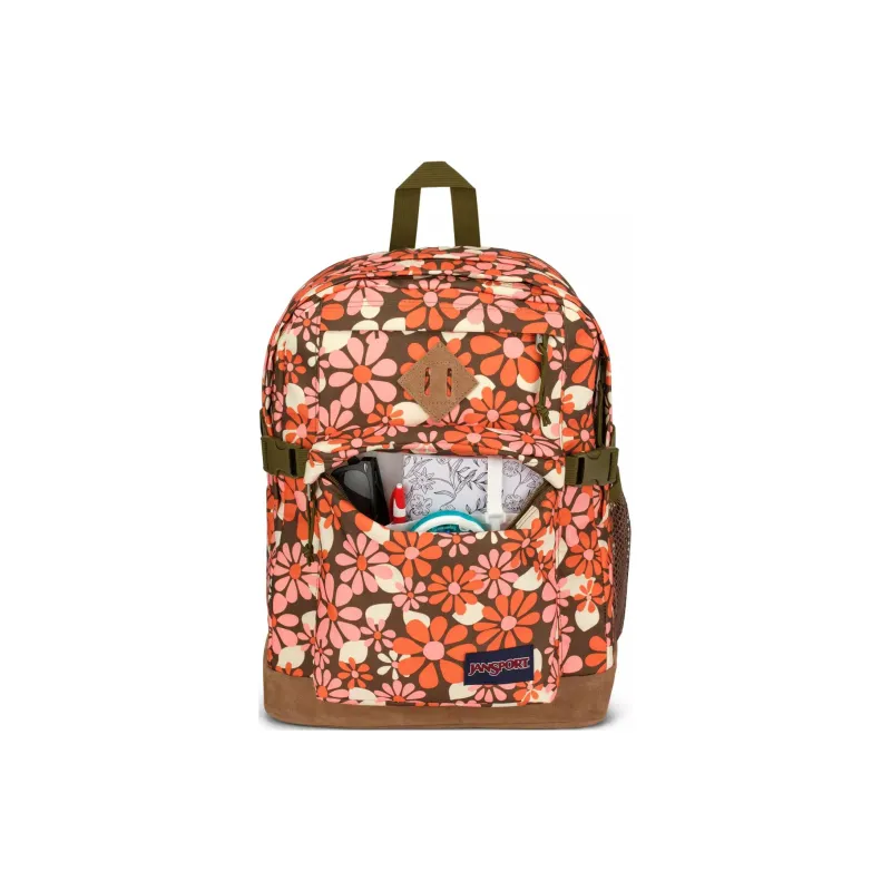 JanSport Polyester Backpack Unisex Orange Pink-1