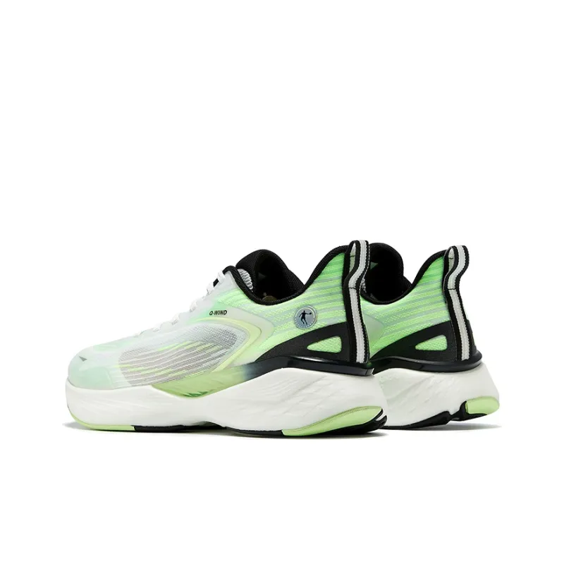 QIAODAN Uh huh Running Shoes Men Low Top Jordan White/Glacier Blue-3