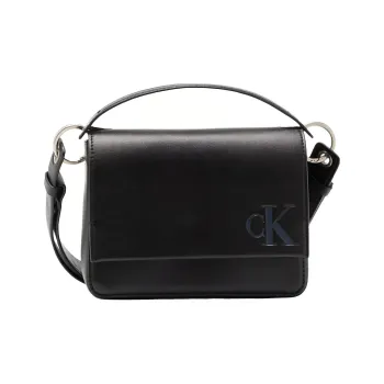 CALVIN KLEIN Faux Leather Shoulder Bag, Crossbody Bag Women's Black