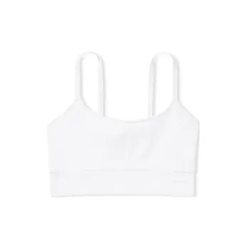 Victoria's Secret PINK SEAMLESS SCOOP SPORTS BRA/Optic White Bra Women's Optical White
