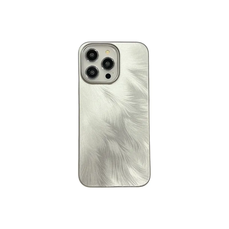 Koman ABS+PC Material Summer Fresh Iridescent Feather Phone Cases Suitable For Apple IPhone 12/13/14/15/Pro/Ma-0