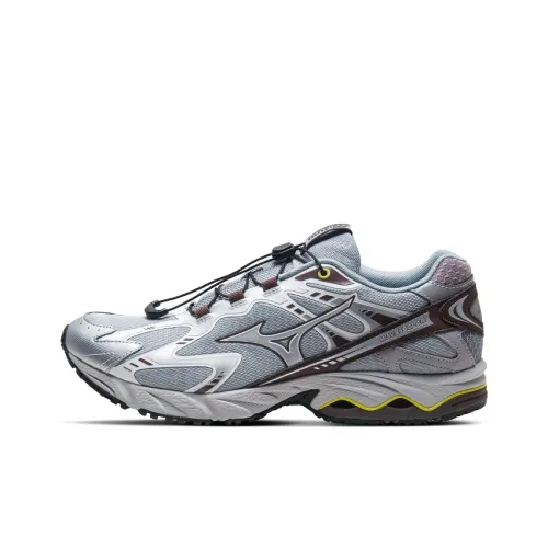 Mizuno Running Shoes Unisex Low-Top Silver Gray/Chocolate/Dusty Purple/Yellow