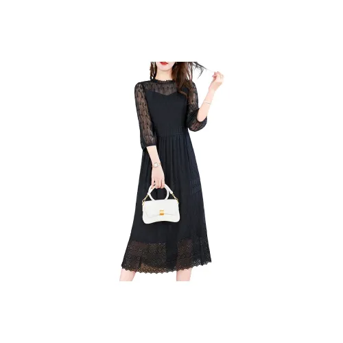 To the west Long-Sleeved Dresses Women's Black