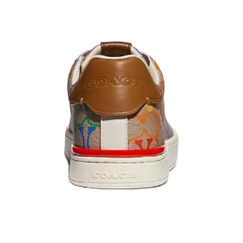 COACH Skateboard Shoes Men's Brown Yellow-4