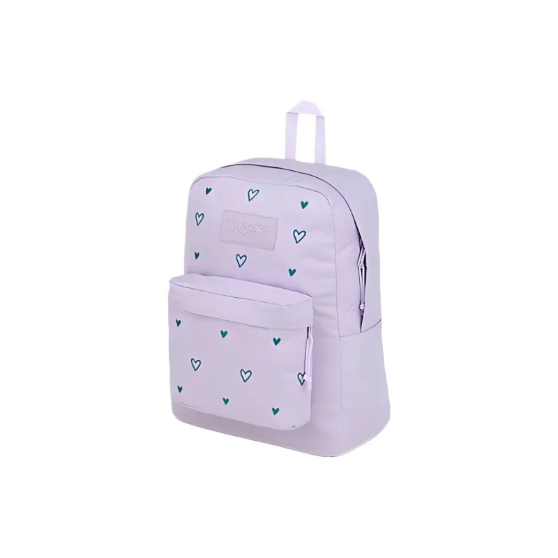 JanSport Recycled Polyester Backpack Women's Light Purple Heart-1