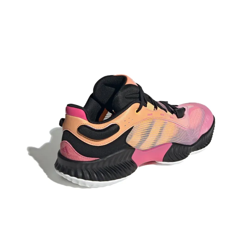 Adidas PRO VENTILATE LOW Cushioning Anti Slip And Wear Resistant Low Top Basketball Shoes Unisex Pink Orange Black-2