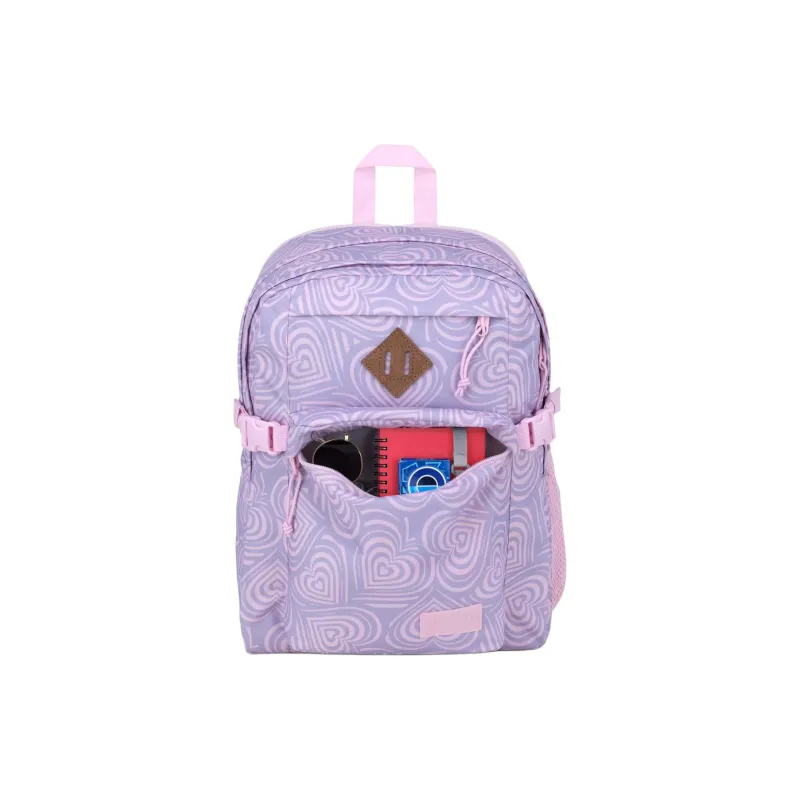 JanSport Polyester Backpack Unisex Paradise Heart Pink-1