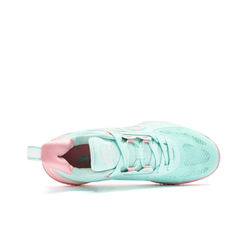 QIAODAN Cushioning Anti-Slip And Wear-Resistant Low-Top Basketball Shoes Men's Rippled Color Peach Pink-3